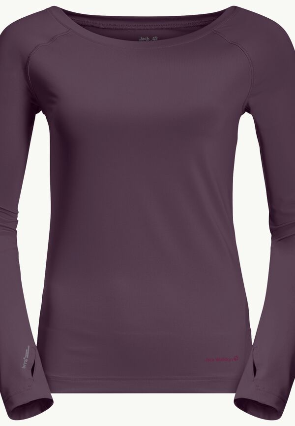 functional long-sleeved WOLFSKIN JACK Women\'s – TASMAN - grapevine S - W L/S shirt
