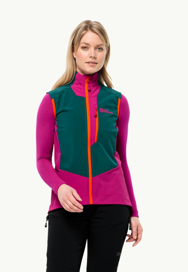 – L Softshell JACK RECCO® VEST tracking W WOLFSKIN ALPSPITZE gilet with - green - sea system women