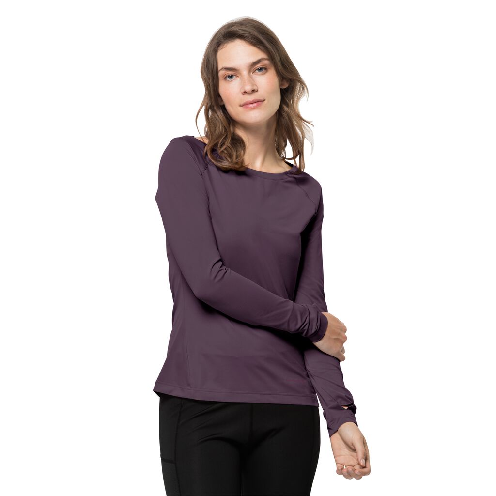 Women\'s functional TASMAN long-sleeved S – L/S shirt - - grapevine JACK WOLFSKIN W
