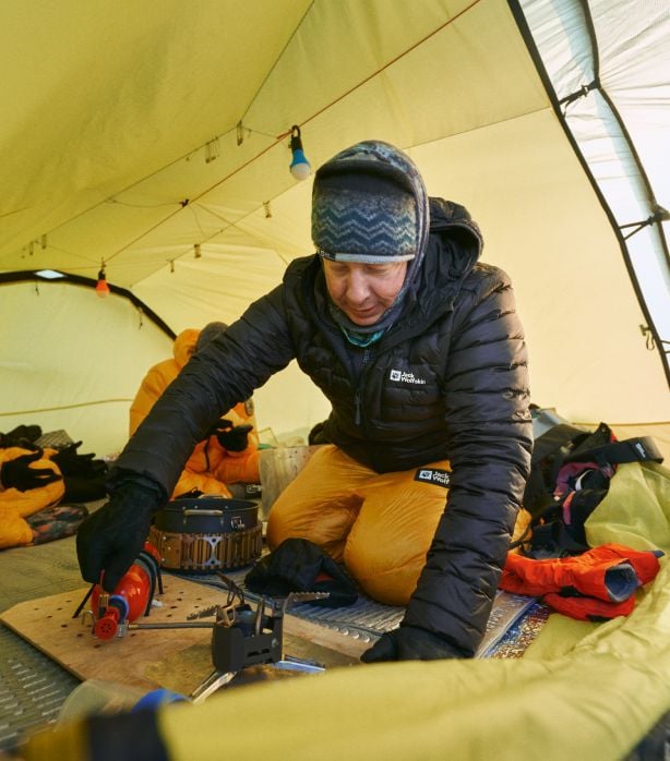 Eric in tent